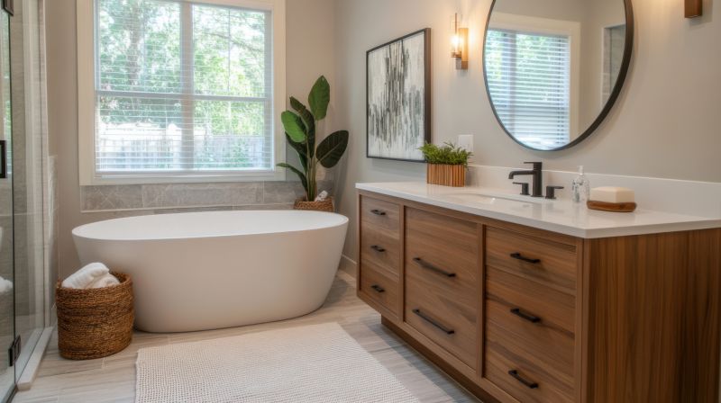 Modern Bathtub with Features